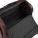 Premium pilot case in brown leather top open profile