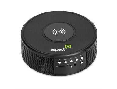 Prime Wireless Charger, Bluetooth Speaker & Clock Radio-Black-BL