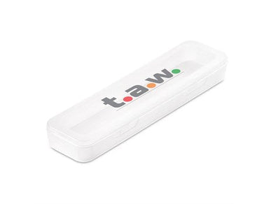 Pulse Pencil Case-Transparent/Frosted White-T