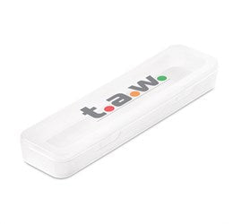 Pulse Pencil Case-Transparent/Frosted White-T