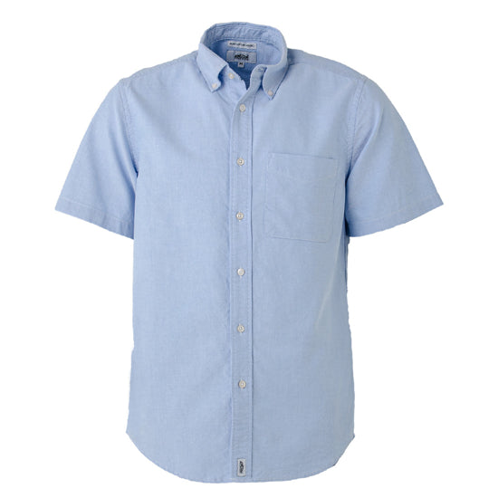 Pure Cotton Oxford Short Sleeve Work Shirt Light Blue / S - High Grade Shirts