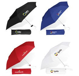 Rainbow Compact Umbrella - White-