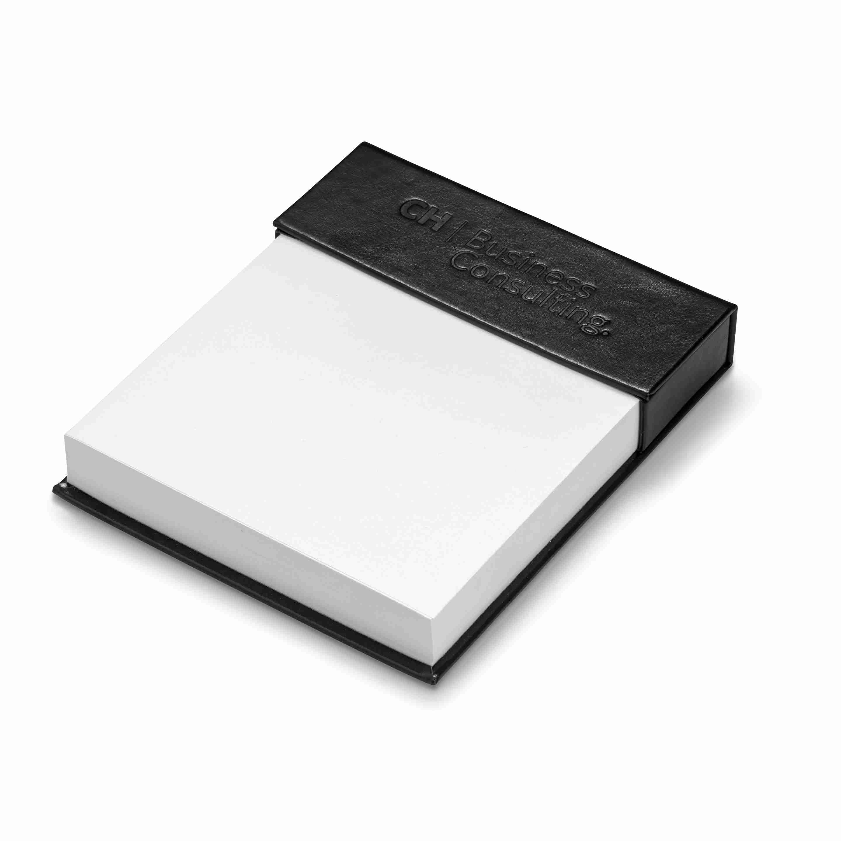 black branded loose sheet notepad