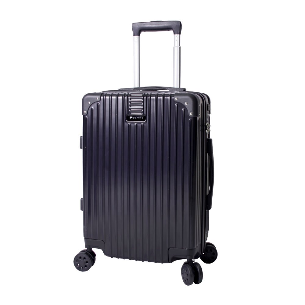 Ridge 56cm Cabin Spinner Trolley Case | Black-Suitcases