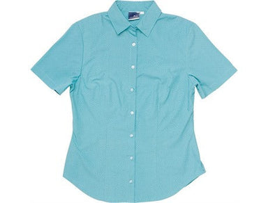 Rita Short Sleeve Blouse - Aqua Only-