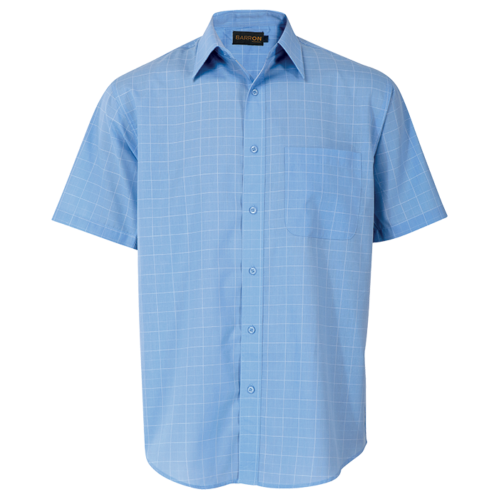 Saddle Stitch Lounge Short Sleeve Sky Blue/White / SML / Last Buy - Shirts-Corporate