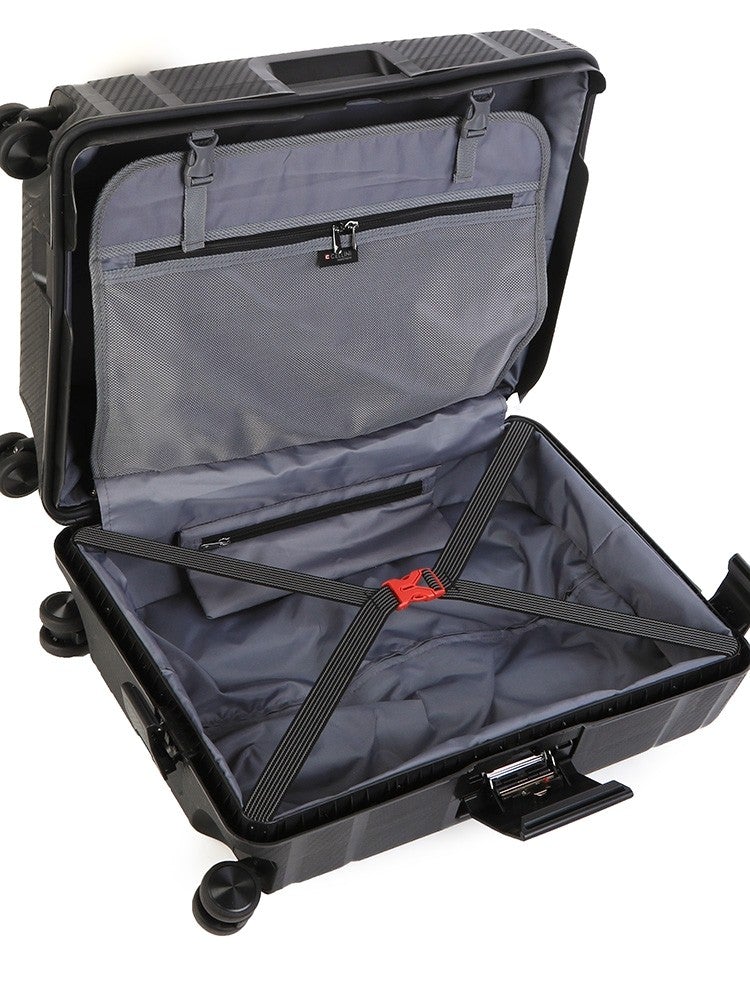 Safetech 740mm Multi-lock 4 Wheel Trolley with TSA Lock | Black-Suitcases