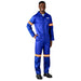 Safety Polycotton Boiler Suit - Reflective Arms & Legs - Orange Tape-32-Royal Blue-RB