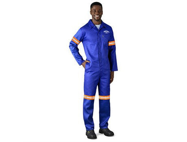 Safety Polycotton Boiler Suit - Reflective Arms & Legs - Orange Tape-