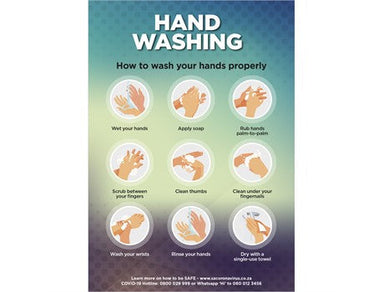 Saturn A0 Hand Wash Poster - Per Unit-Turquoise-TQ