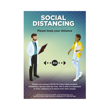 Saturn A2 Social Distance Poster - Set of 3-Turquoise-TQ