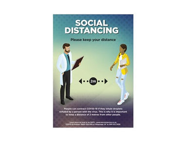 Saturn A2 Social Distance Poster - Set of 3-Turquoise-TQ