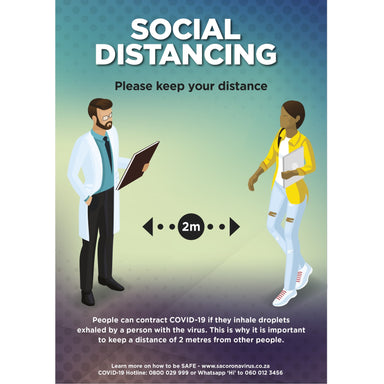 Saturn A0 Social Distance Poster - Per Unit-Turquoise-TQ