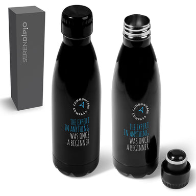 Serendipio Ethos Vacuum Water Bottle - 500ml-Water Bottles-Black-BL