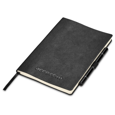 Seymour Soft Cover Notebook & Pen Set Black / BL