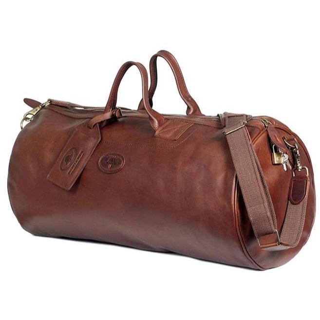 Short Leather Safari Duffel Bag Leather-Duffel Bags