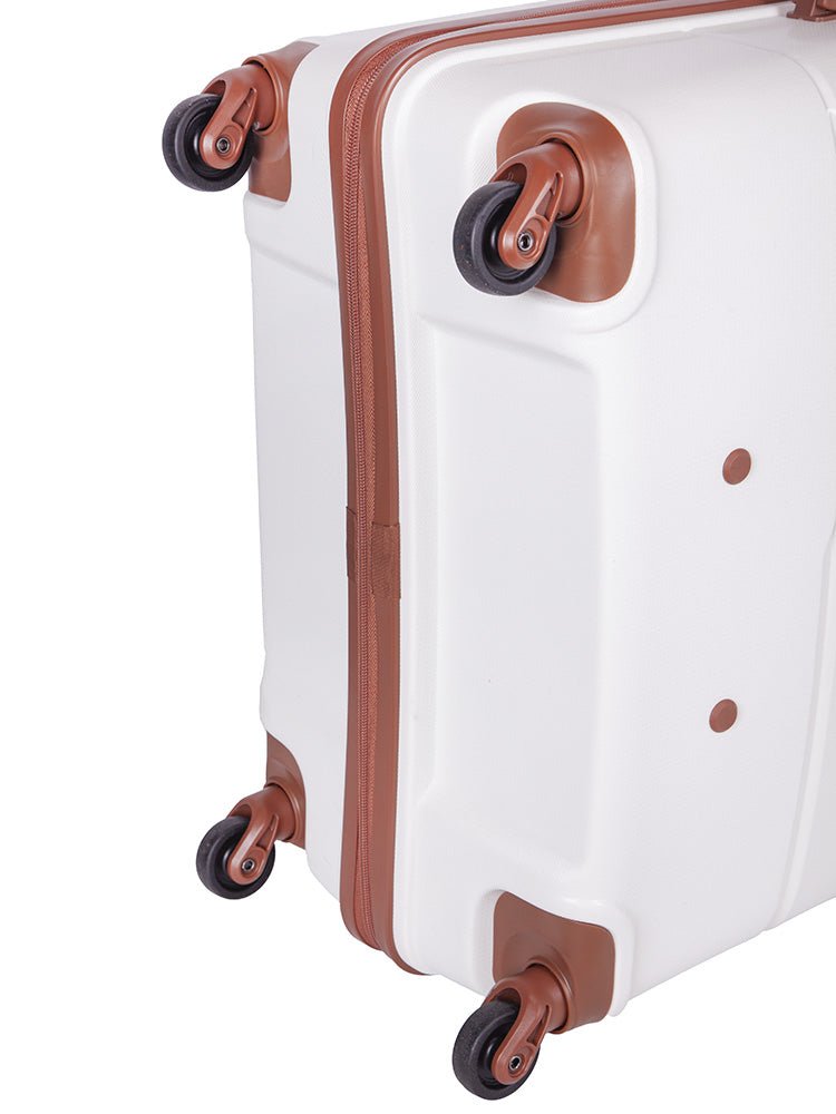 Spinn 740mm 4 Wheel Trolley Case | White-Suitcases