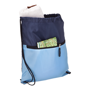 Sport Drawstring Bag With Zip Pocket - Backpacks