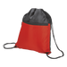 BB0002 - Drawstring Sport Bag With Zip Pocket - 210D Red / 