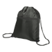 BB0002 - Drawstring Sport Bag With Zip Pocket - 210D Black /