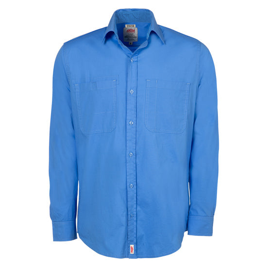 Stretch Long Sleeve Work Shirt Sky Blue / 4XL - High Grade Shirts