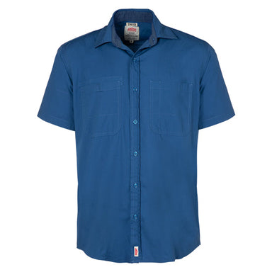 Stretch Short Sleeve Work Shirt Airforce Blue / 2XL - High Grade Shirts