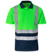 Surveyor Two-Tone Hi-Viz Reflective Golf Shirt-Shirts & Tops-L-Lime-L