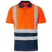Surveyor Two-Tone Hi-Viz Reflective Golf Shirt-Shirts & Tops-L-Orange-O
