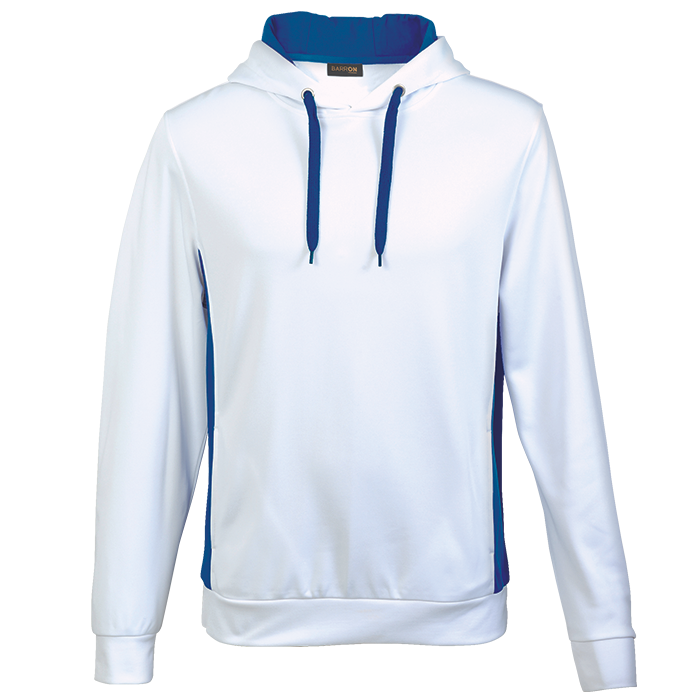Track Hooded Sweater White/Royal / XS / Regular - Sweaters
