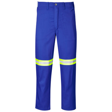 Trade Polycotton Pants - Reflective Legs - Yellow Tape-28-Royal Blue-RB
