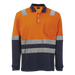 Transit Long Sleeve Golfer  Safety Orange/Navy / SML