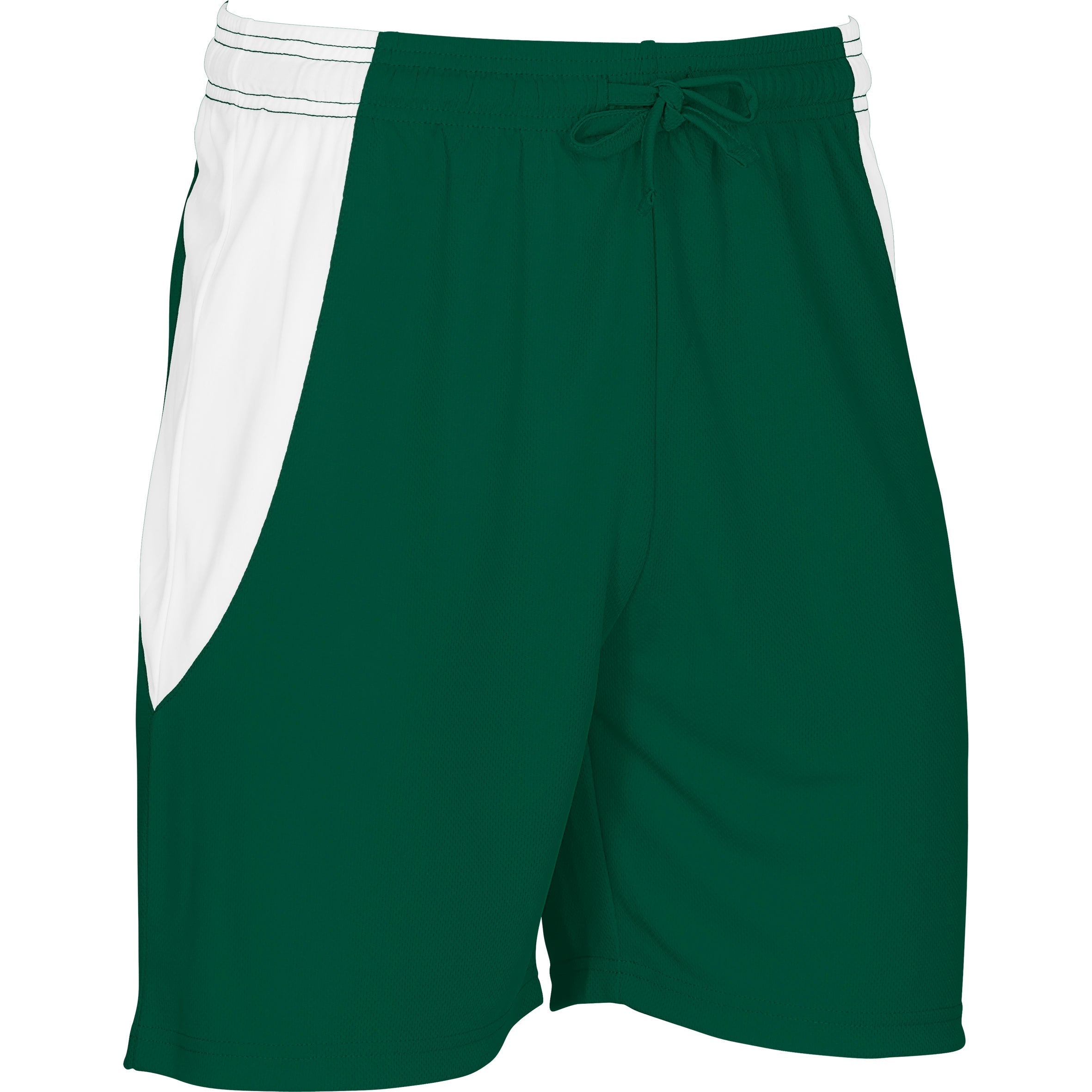 Unisex Championship Shorts - White L / Dark Green / DG1