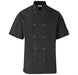 Unisex Short Sleeve Chef Jacket-Chef's Jackets-2XL-Black-BL