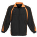 Unisex Splice Track Top - Black White Only-L-Black With Orange-BLO