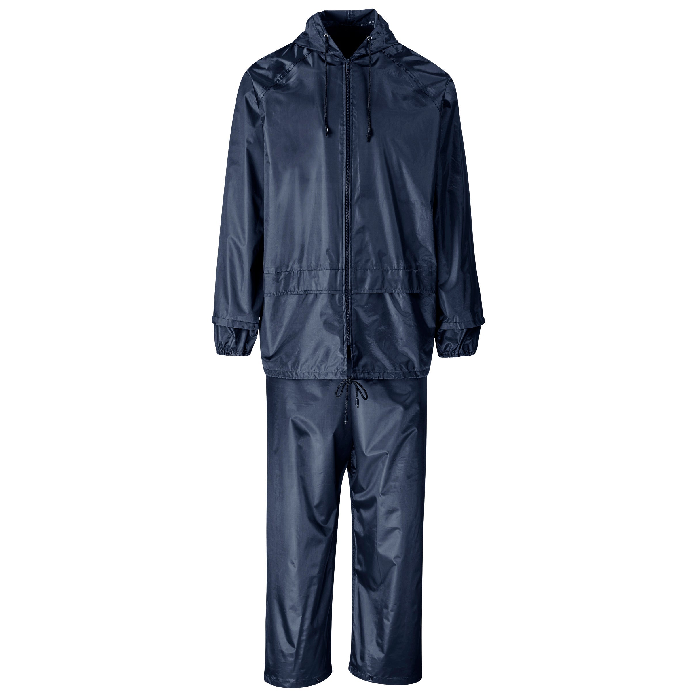 Weather Polyester/PVC Rainsuit-L-Navy-N