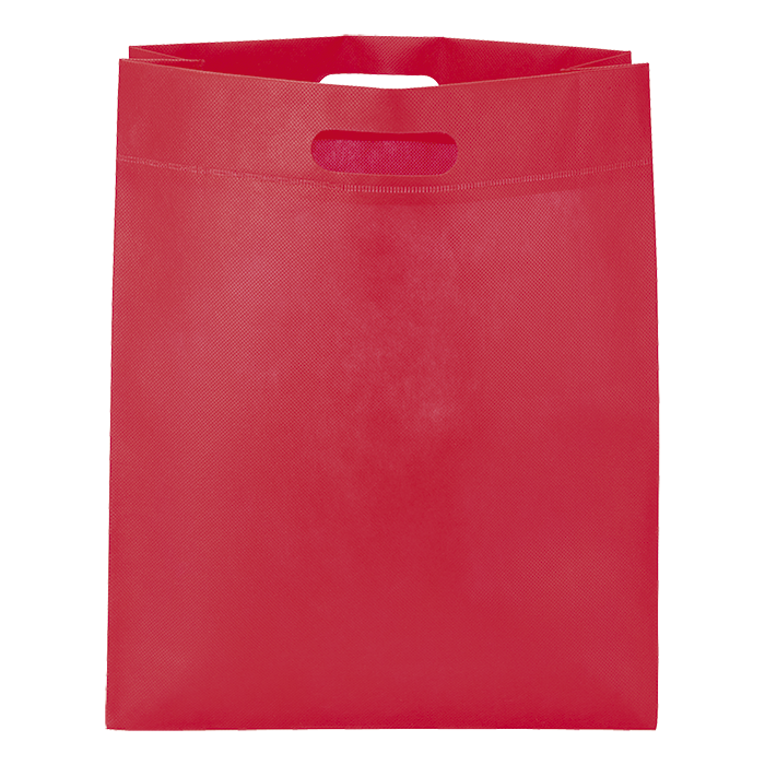 Non Woven Shopper with Bottom Gusset Red / STD / Last Buy - Shoppers and Slings