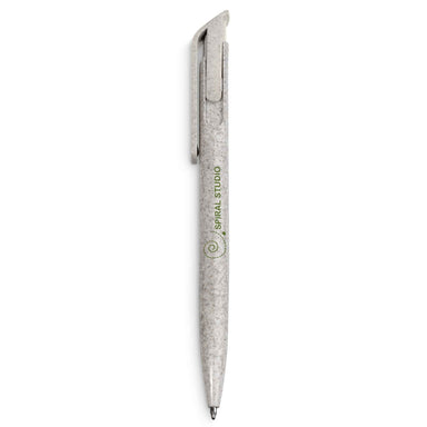 A wheat straw environmentally friendly pen shown in  a natural colour