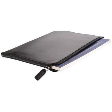 A4 Ziparound Leather Document Holder Black-