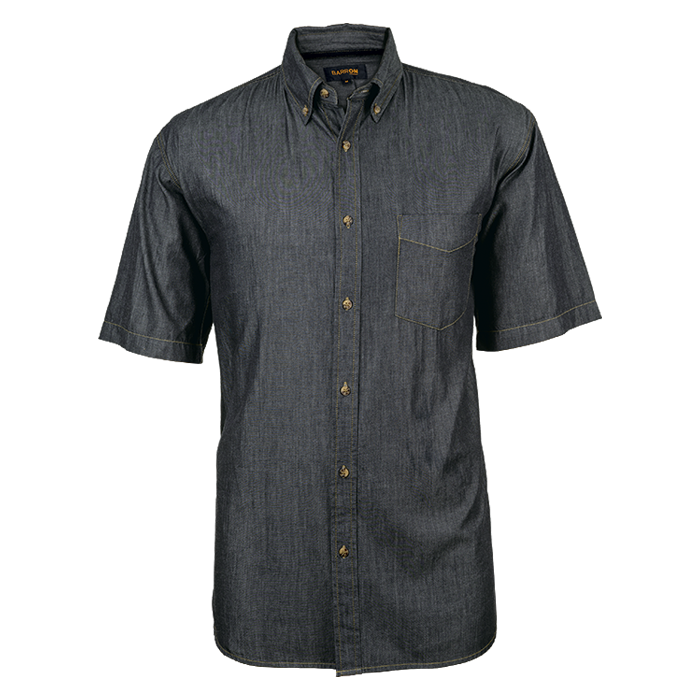 Mens Denver Denim Shirt Short Sleeve