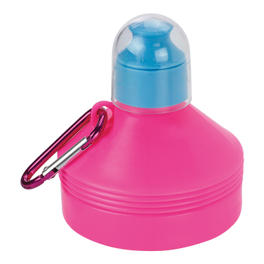 600ml Collapsible Water Bottle with Carabiner Clip Pink / STD / Last Buy - Drinkware
