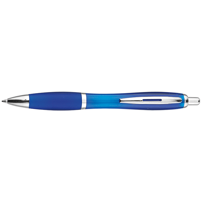 Curved Design Ballpoint Pen with Coloured Barrel