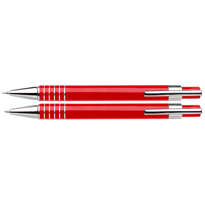 BP3298 - Lacquered Barrel Matching Ballpoint Pen and Clutch Pencil Set