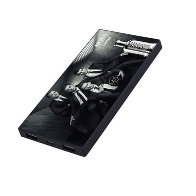 Tempered Glass Powerbank showing the photographic print allowances of the branding area