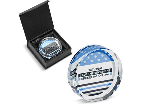 Mini Round Optical Glass Award Trophy