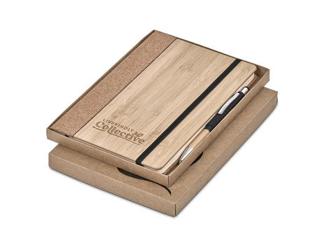 Eri Bamboo & Cork Notebook & Pen Set