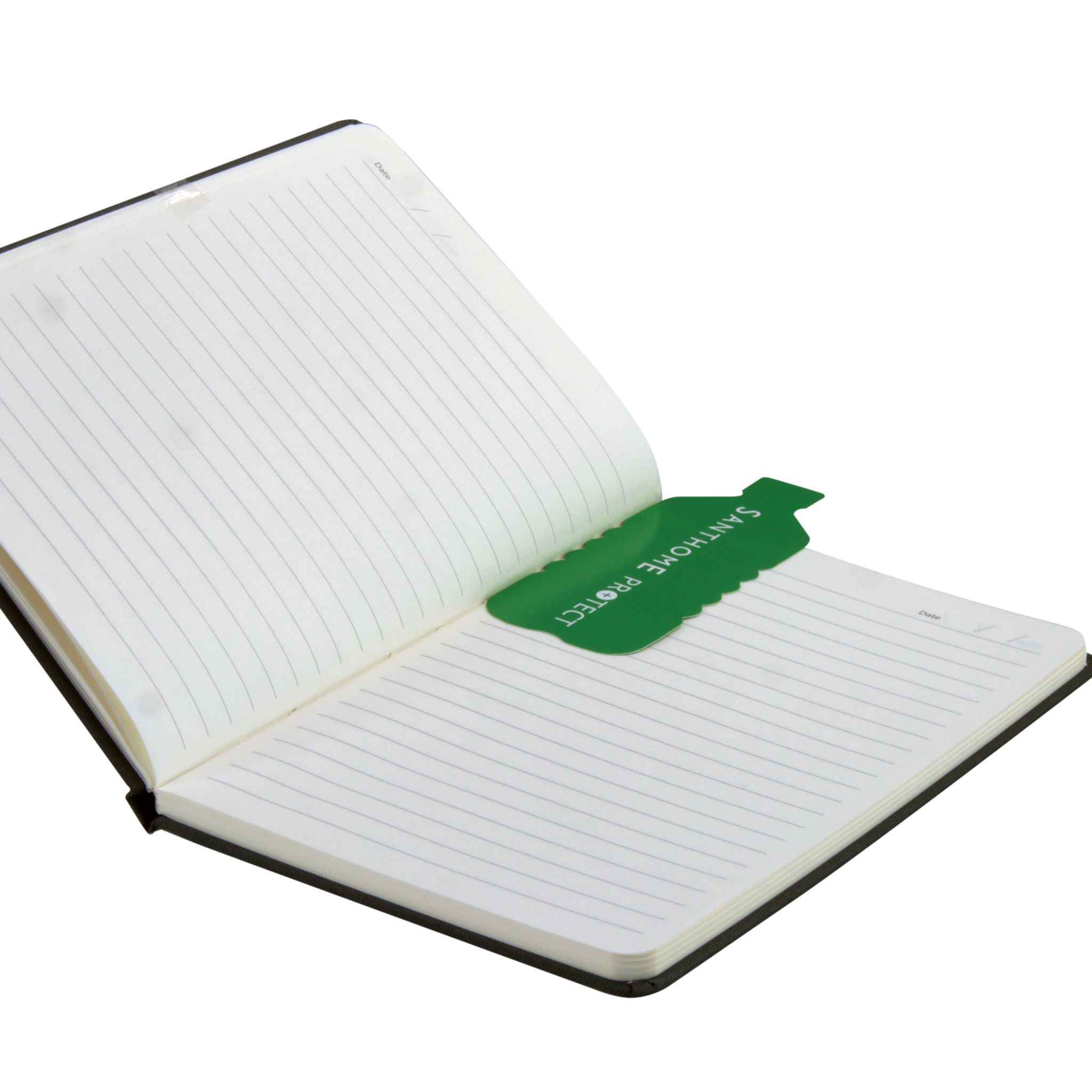 Anti-Microbial Notebook showing the bookmark