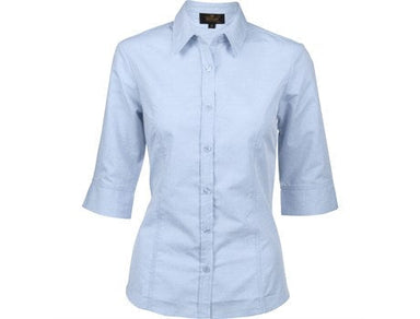 Ladies 3/4 Sleeve Apollo Shirt - Light Blue Only-