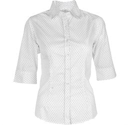 Ladies 3/4 Sleeve Duke Shirt - White Only-L-White-W