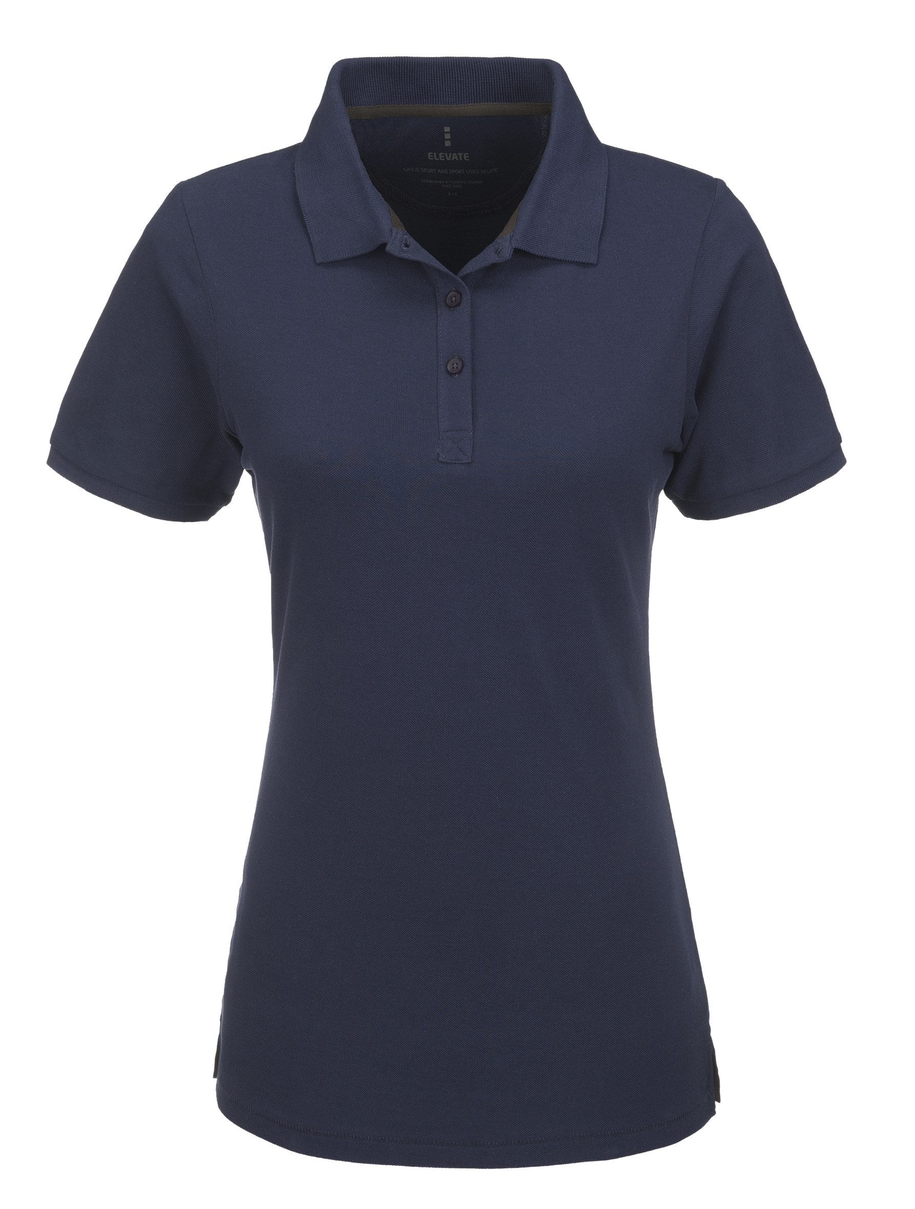 Ladies Calgary Golf Shirt - White Only-L-Navy-N