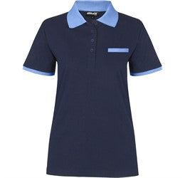 Ladies Caliber Golf Shirt-L-Navy-N
